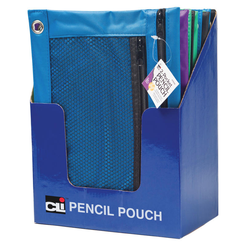 CLI Carrying Case (Pouch) Pencil, Ring Binder - Assorted - 7.6in Height x 10in Width x 0.1in Depth - 24 / Display Box (Min Order Qty 2) MPN:76350ST
