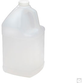 Qorpak® 128oz Natural HDPE Handled Square Jug with 38-400 White PP PE Foam Lined Cap 4PK PLC-03648
