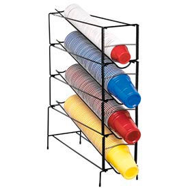 Dispense-Rite® 4 Section Vertical Wire Rack Cup Dispenser WR-CT-4