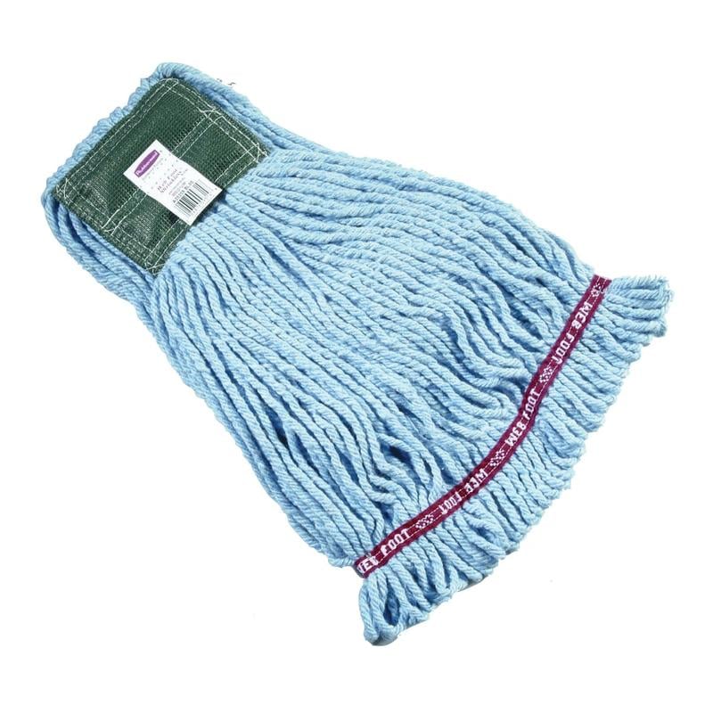 Rubbermaid Premium Web Foot Shrinkless Wet Mop, Medium 5in Headband, Blue MPN:FGA25206BL00