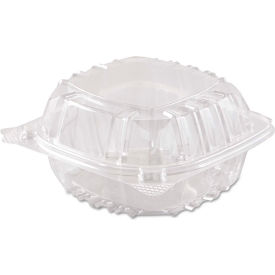 Dart® ClearSeal Hinged-Lid Plastic Containers 5.8 x 6 x 3 Clear Plastic 125/PK 4 Packs/CT C57PST1