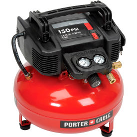 Porter Cable® C2002-WK Portable Electric Air Compressor 0.8 HP 6 Gallon Pancake 2.6 CFM C2002-WK