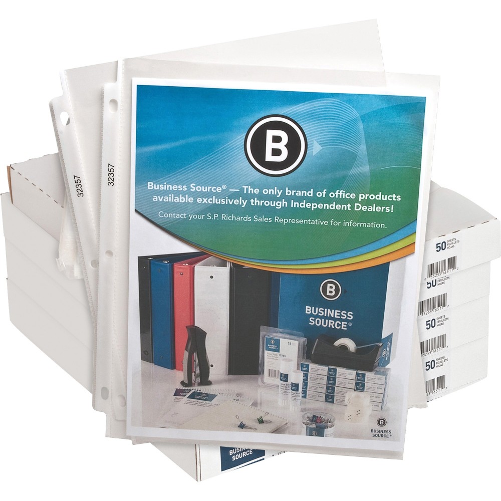 Business Source Top-Loading Poly Sheet Protectors -200 Sheets Per Box - 32357BX MPN:32357BX