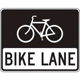 AccuformNMC™ Bike Lane Traffic Safety Sign HIP Aluminum 24