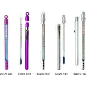H-B Enviro-Safe Liquid-In-Glass Pocket Thermometer 20 to 120F Window Plastic Case 605700400