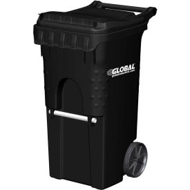 GoVets™ Mobile Trash Container 35 Gallon Black 39509B22