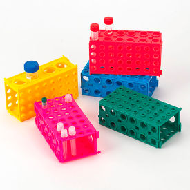 TUFFBLOK Tube Rack 4-Way Polypropylene Link Together Blue 5/Pack 456940B