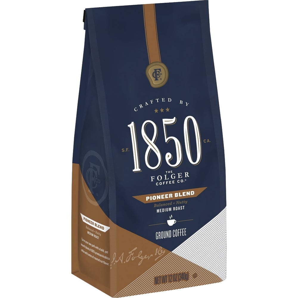 Folgers Ground 1850 Pioneer Blend Medium Roast Coffee, 12 Oz (Min Order Qty 6) MPN:60514