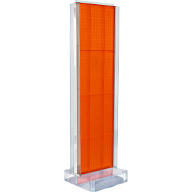 Global Approved 700778-ORG Two-Sided Pegboard Floor Display W/ Studio Base 17