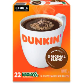 Dunkin® Original Blend Coffee Regular Medium Ground K-Cup Pods 0.37 oz. Cap. Pack of 22 GMT1267