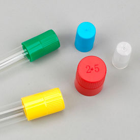 Diamond Culture Tube Cap for 16mm Glass Culture Tubes Polypropylene Red 1000/Pack 118152R