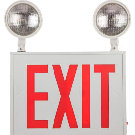 Sunlite® Combination LED Exit Sign Wall Mount 200 Lumens 120-277V White 05275-SU