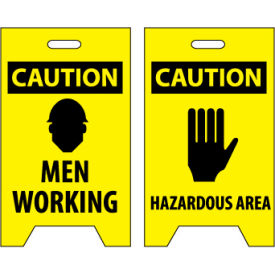 Floor Sign - Caution Men Working Hazardous Area FS3