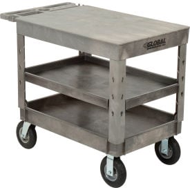 GoVets™ Flat Top Utility Cart w/3 Shelves 44