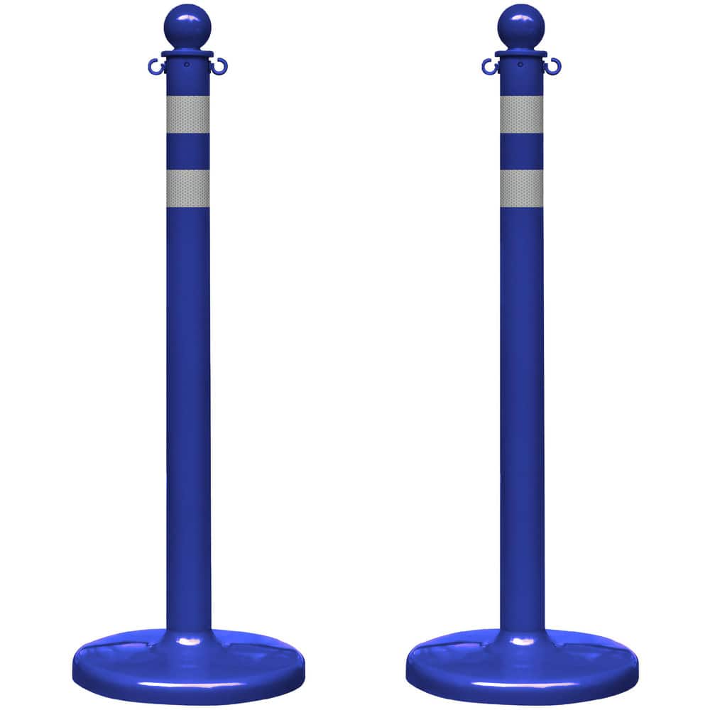 Barrier Posts, Post Type: Standard Post , Post Material: Plastic, Polyethylene , Base Material: Plastic , Surface Style: Striped , Base Shape: Flat  MPN:96442-2