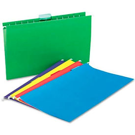 Universal® Hanging File Folders 1/5 Tab 11 Point Legal Assorted Colors 25/Box 14221