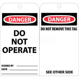 NMC RPT1AG Tags Danger Do Not Operate 6