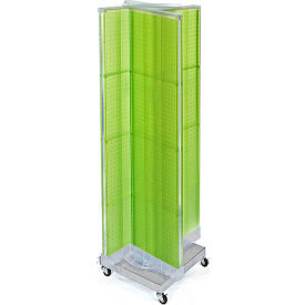 Global Approved 700422-GRE Pinwheel Pegboard Display W/Wheel RB 16
