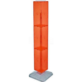 Global Approved 703389-ORG 4-Sided Interlocking Pegboard Display 8