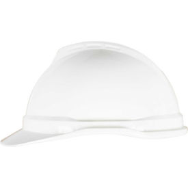 MSA V-Gard® 500 Cap Non-Vented 4-Point Fas-Trac III White 10034088 - Pkg Qty 20