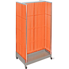 Global Approved 700432-ORG H-Shaped Pegboard Display 32