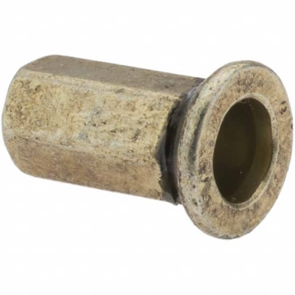 Rivet Nuts; Nut Type: Open End; Material: Steel; Head Type: Flat; Minimum Grip: 0.65mm; Thread Size: M6x1; UNSPSC Code: 31161703 MPN:77900 - Pkg Qty 15