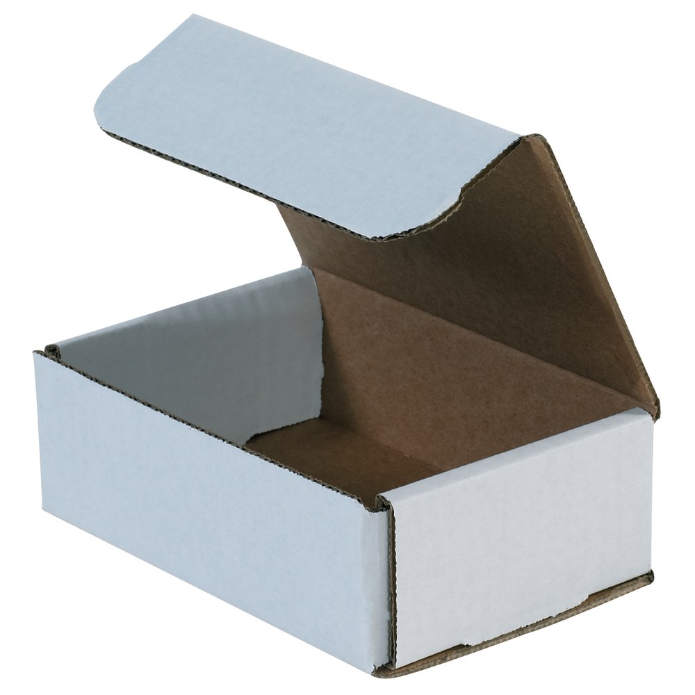Partners Brand 6in Corrugated Mailers, 1inH x 4inW x 6inD, White, Pack Of 50 MPN:M641