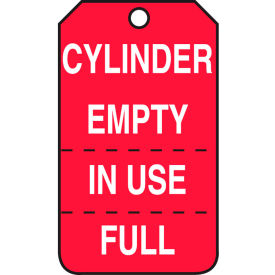 Accuform MGT206CTP Cylinder Empty In Use Full Tag PF-Cardstock 25/Pack MGT206CTP
