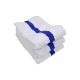 R&R Value Blue Center Stripe Pool Towel - 48