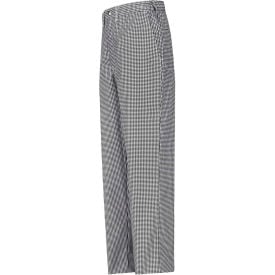 Chef Designs Cook Pants Black & White Check Polyester/Cotton Twill 36