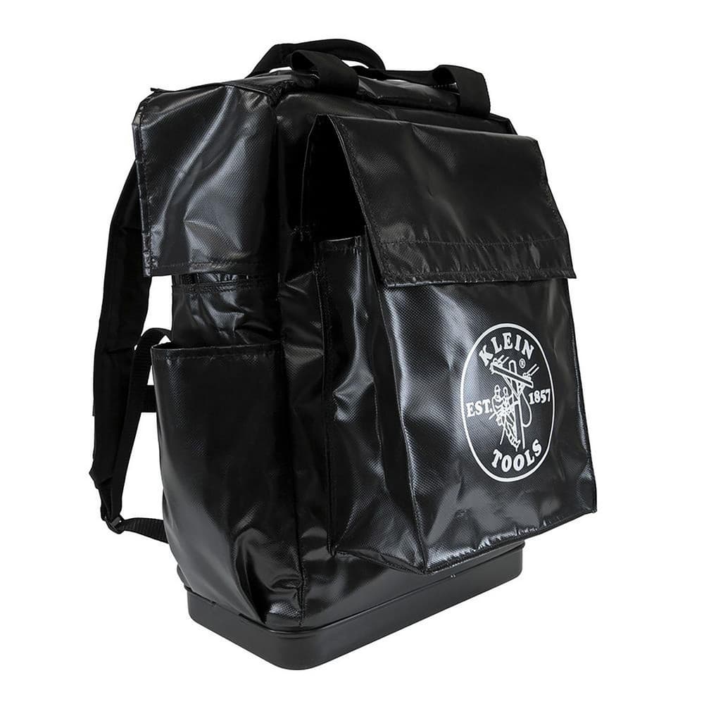 Tool Bags & Tool Totes, Holder Type: Backpack , Closure Type: Press to Close , Material: Vinyl , Overall Width: 10 , Overall Depth: 18in  MPN:5185BLK