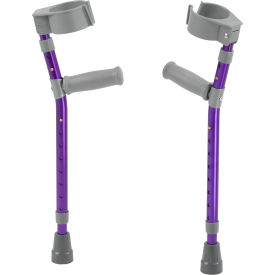 Drive Medical Pediatric Forearm Crutches Large Wizard Purple Pair FC300-2GP