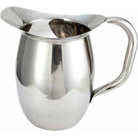 Winco WPB-2C Deluxe Bell Pitcher W/ Ice Catcher 2 Qt Stainless Steel WPB-2C - Pkg Qty 3
