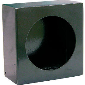 Single Round Black Steel Light Cabinet W/ End Lamp Hole - Min Qty 2 LB663SL