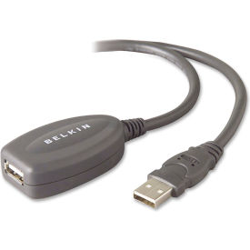 Belkin® F3U13016 USB Active Extension Cable 16'L Gray F3U13016
