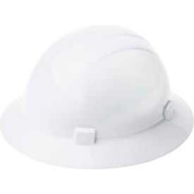ERB® Americana 360™ Full Brim Hard Hat 4-Point Mega Ratchet® Suspension White WEL20004WH