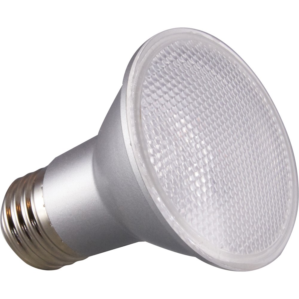 Satco 6.5W PAR 20 LED Bulb - 6.50 W - 50 W Incandescent Equivalent Wattage - 120 V AC - 520 lm - Parabolic Reflector - PAR20 Size - Clear - Warm White Light Color - E26 Base - 25000 Hour - 4940.3 deg.F (2726.8 deg.C) Color Temperature (Min Order Qty 9) MP