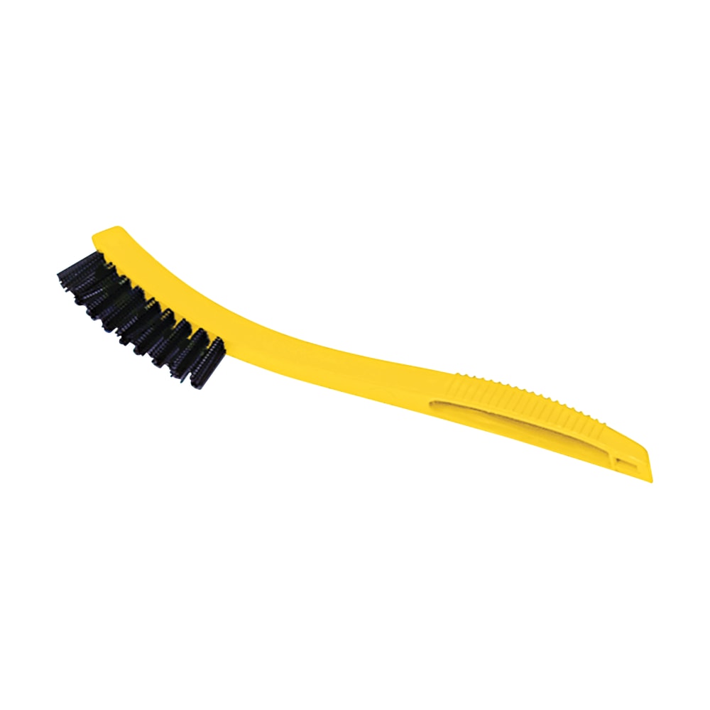 Rubbermaid Commercial Synthetic-Fill Tile and Grout Brush, 8-1/2 inches Yellow Plastic Handle, Sold as One Brush MPN:9B5600BK
