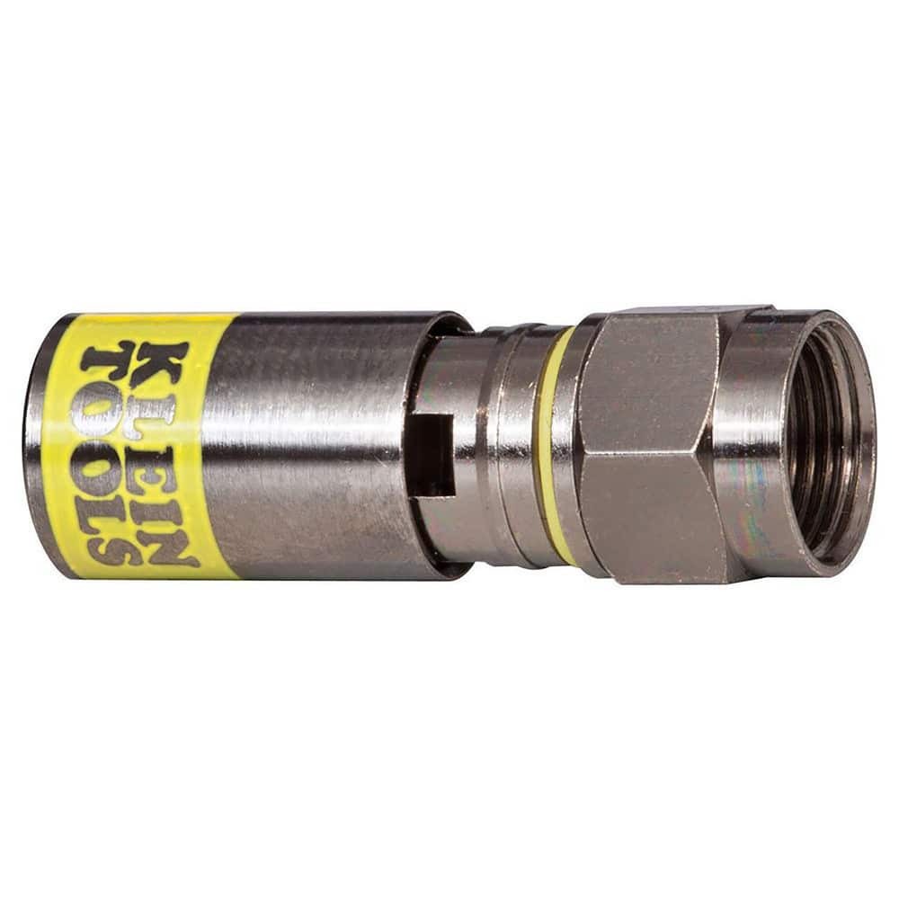 Coaxial Connectors, Connector Type: F-Type , Termination Method: Compression , Compatible Coaxial Type: RG6 , Body Orientation: Straight , Finish: Nickel  MPN:VDV812-606