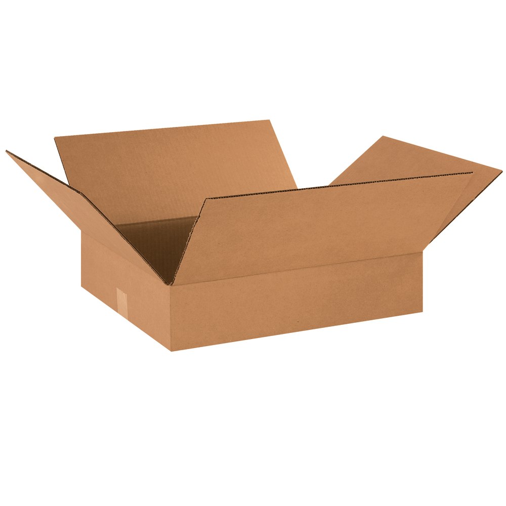 Partners Brand Flat Corrugated Boxes, 18in x 16in x 4in, Kraft, Pack Of 25 MPN:18164