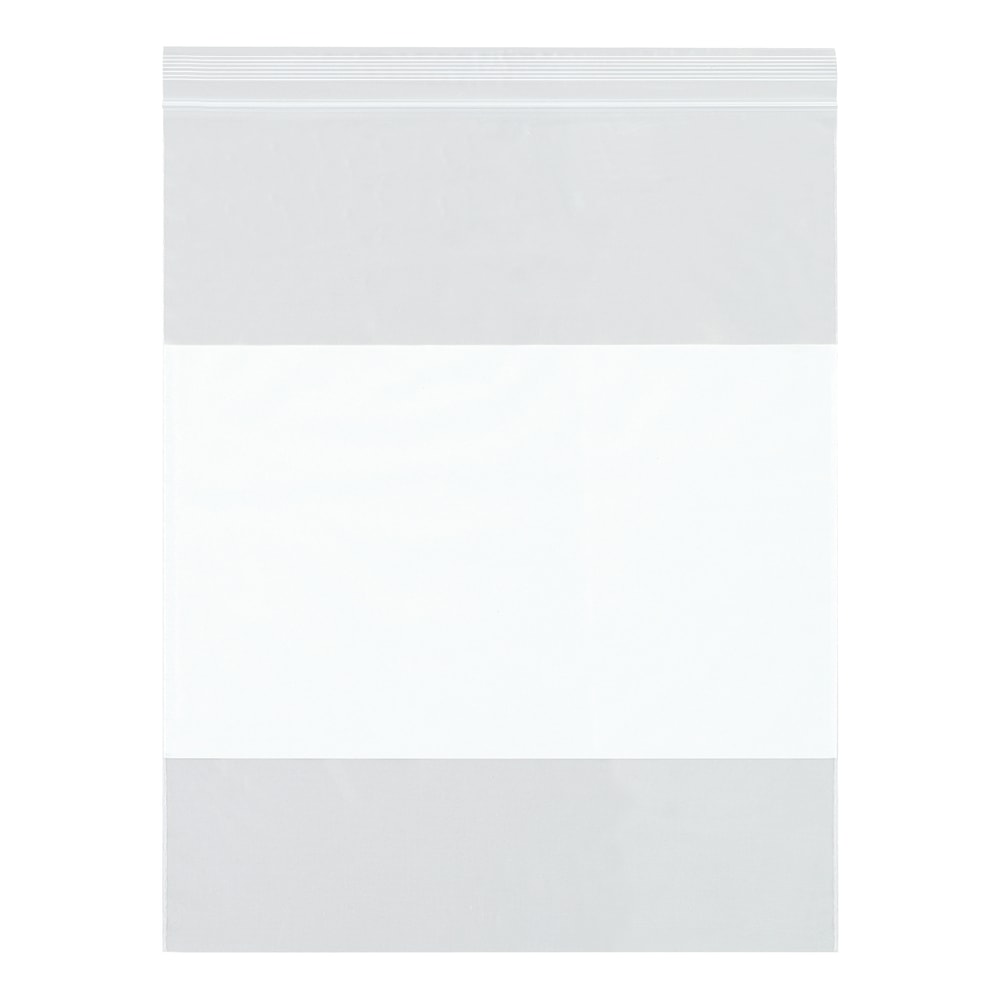Partners Brand 2 Mil White Block Reclosable Poly Bags, 13in x 18in, Clear, Case Of 1000 MPN:PB3980