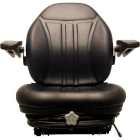 Concentric™ 360 Series High-Back Seat with Arm Rests & Integrated Suspension Vinyl Black 360000BK