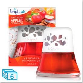 Bright Air Scented Oil Air Freshener Macintosh Apple and Cinnamon Red 2.5 oz. 6/Case BRI 900022