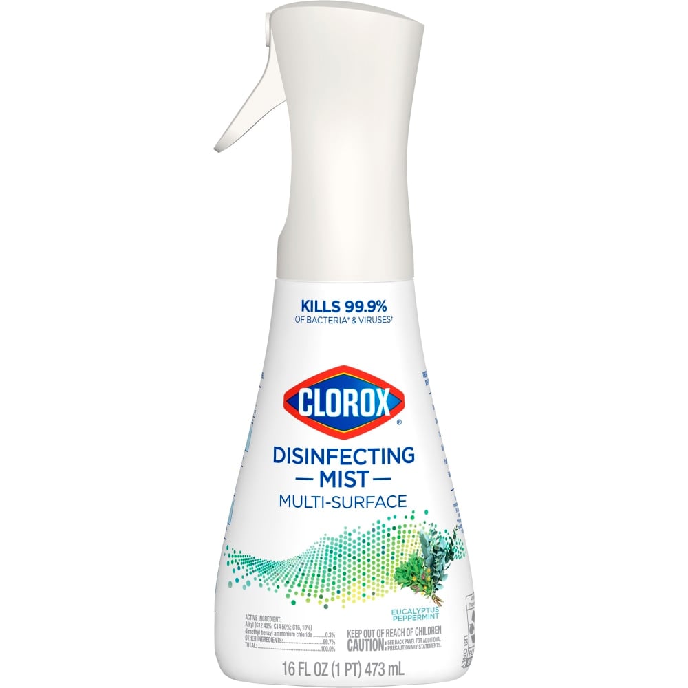 Clorox Disinfecting Mist Multi-Surface Spray, Eucalyptus Peppermint, 16 Fl Oz MPN:044600601526