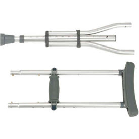 Drive Medical RTL10433 Knocked Down Universal Aluminum Crutches 1 Pair RTL10433