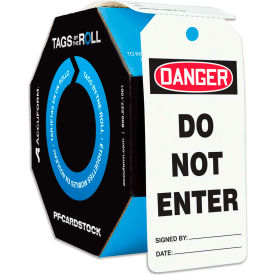 Accuform TAR140 Danger Do Not Enter PF-Cardstock 250/Roll TAR140