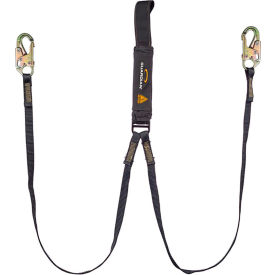 Guardian Arc Flash Shock Absorbing Lanyard Fixed Dual Leg Steel Snap Hook & Web Loop 6'L 3400026