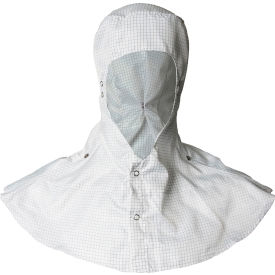 Transforming Technologies TX4000 ESD Cleanroom Apparel Hood Open Face L White TX40HFWH04
