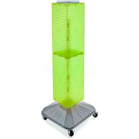 Global Approved 703388-GRE 4-Sided Interlocking Pegboard Display W/ Wheels 8