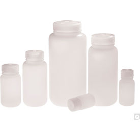 Qorpak® 8oz Natural HDPE Wide Mouth Lab Style Bottle W/ 43-415 Natural PP Linerless Cap 250 Pk PLA-03173